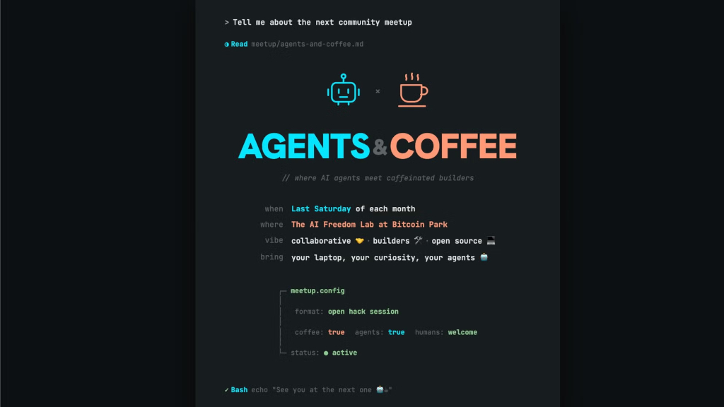 Agents & Coffee @ Bitcoin Park Nashville