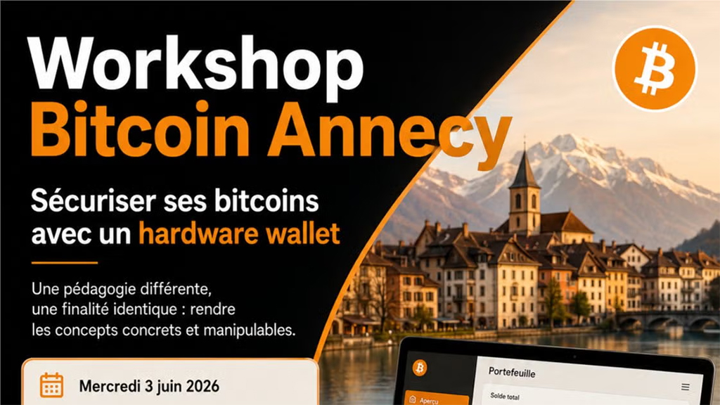 Annecy Bitcoin Workshop - Sécuriser ses bitcoins avec un portefeuille matériel