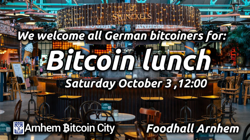 Arnhem Bitcoin City - Bitcoin Lunch with Germans! 1 Arnhem Bitcoin City - Bitcoin Lunch with Germans!