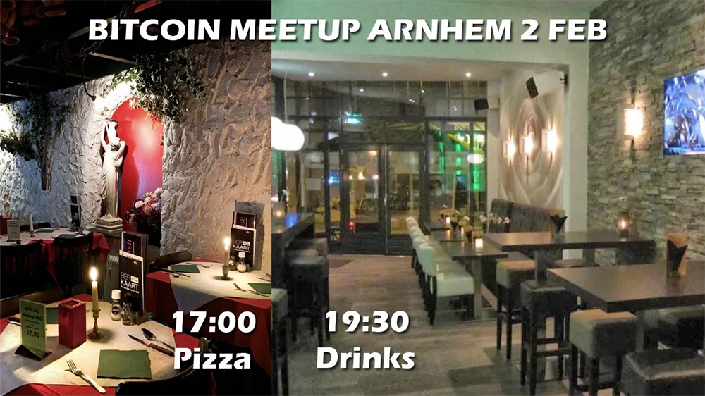 Arnhem Bitcoin Meetup February Bitcoin Pizzadinner