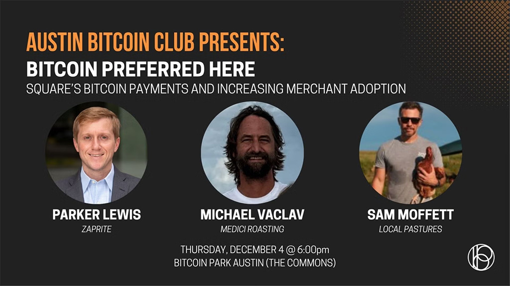 Austin Bitcoin Club - Bitcoin Preferred Here 1 Austin Bitcoin Club - Bitcoin Preferred Here