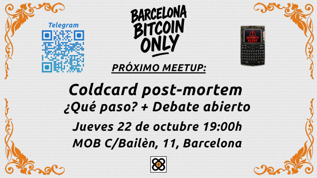 Bitcoin Barcelona - Coldcard post-mortem