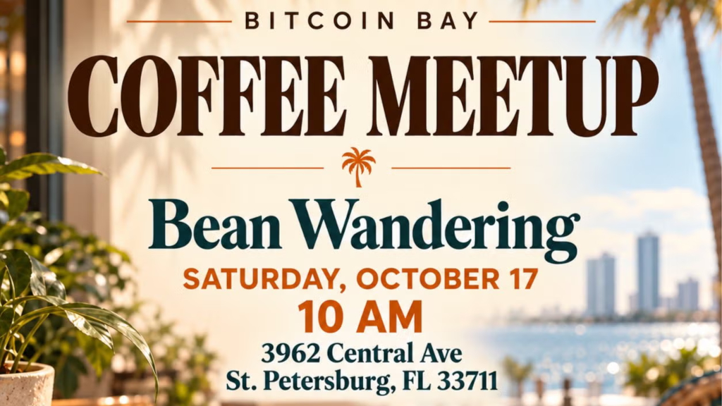 Bitcoin Bay Coffee Meetup @ Bean Wandering Coffee 1 Bitcoin Bay Coffee Meetup @ Bean Wandering Coffee