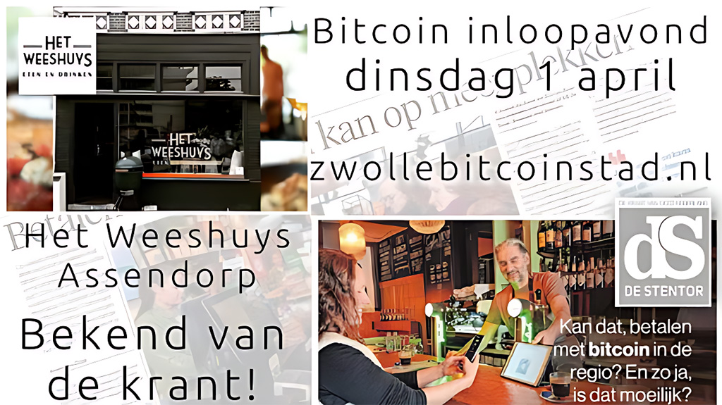 Bitcoin Inloopavond in Zwolle Bitcoinstad 1 Bitcoin Inloopavond in Zwolle Bitcoinstad