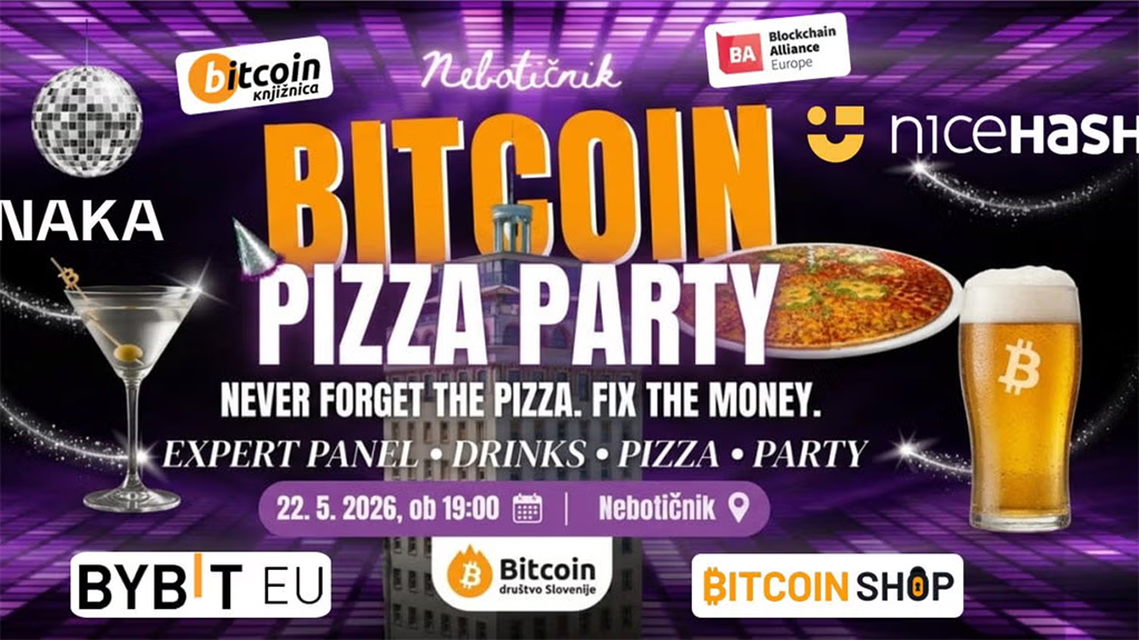 Bitcoin Pizza Party 2026 Ljubljana