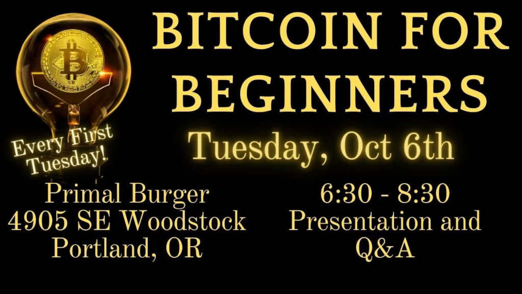 Bitcoin for Beginners Portland Meetup