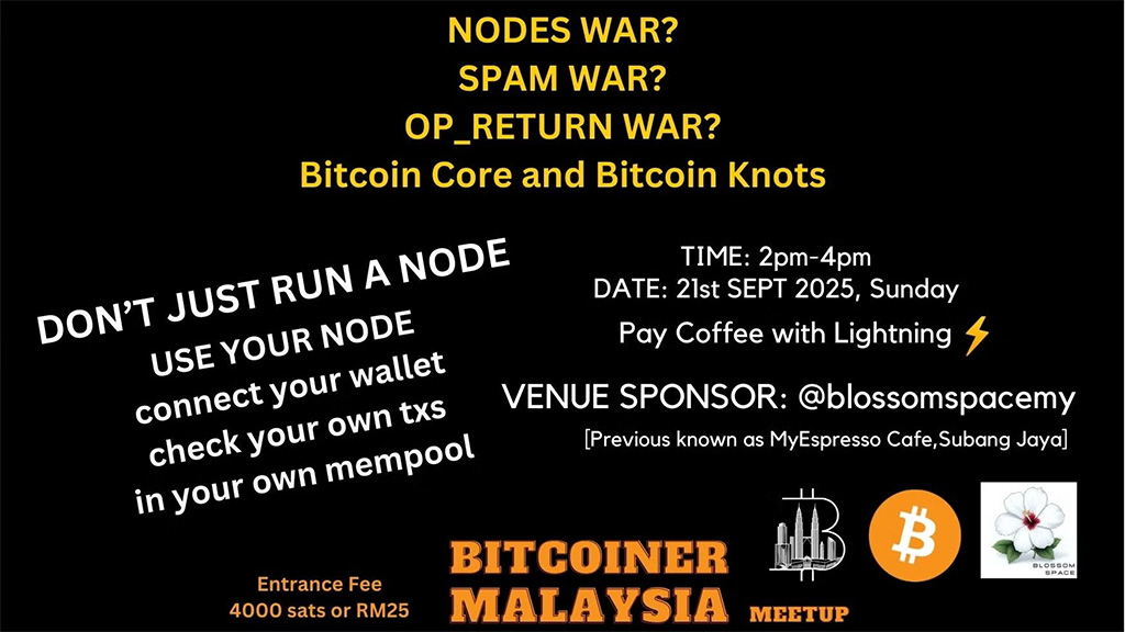 Bitcoiner Malaysia - To Nodes or KNOTS