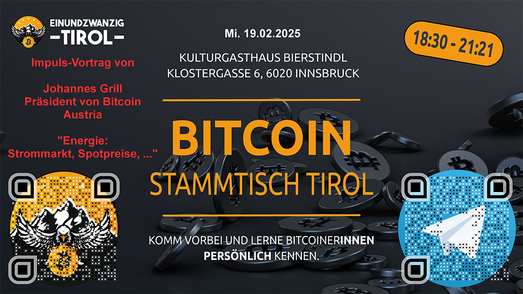 Einundzwanzig Tirol Bitcoin Meetup - Feb'25