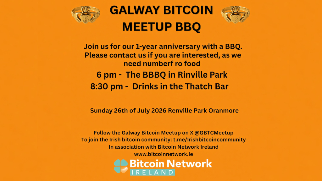 Galway Bitcoin Meetup BBQ - One Year Anniversary