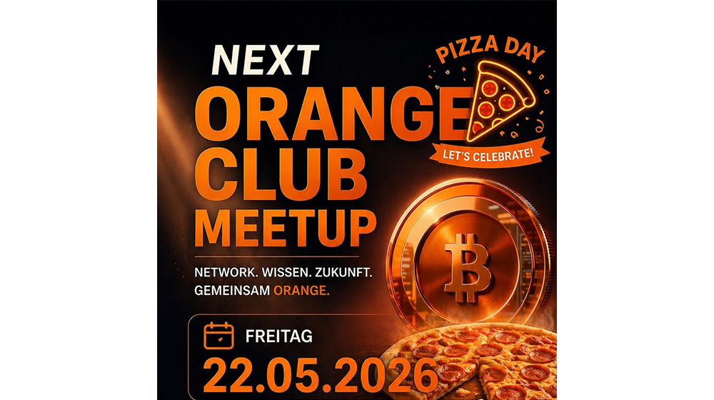 Orange Lounge Wuppertal - Bitcoin Pizza Day 1 Orange Lounge Wuppertal - Bitcoin Pizza Day