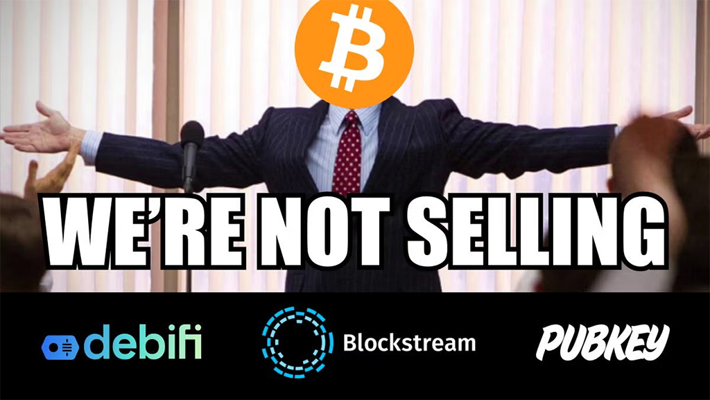 PubKey Bitcoin Meetup - We’re Not Selling: Bitcoin Loans & Institutional Adoption with Debifi & Blockstream 1 PubKey Bitcoin Meetup - We’re Not Selling: Bitcoin Loans & Institutional Adoption with Debifi & Blockstream