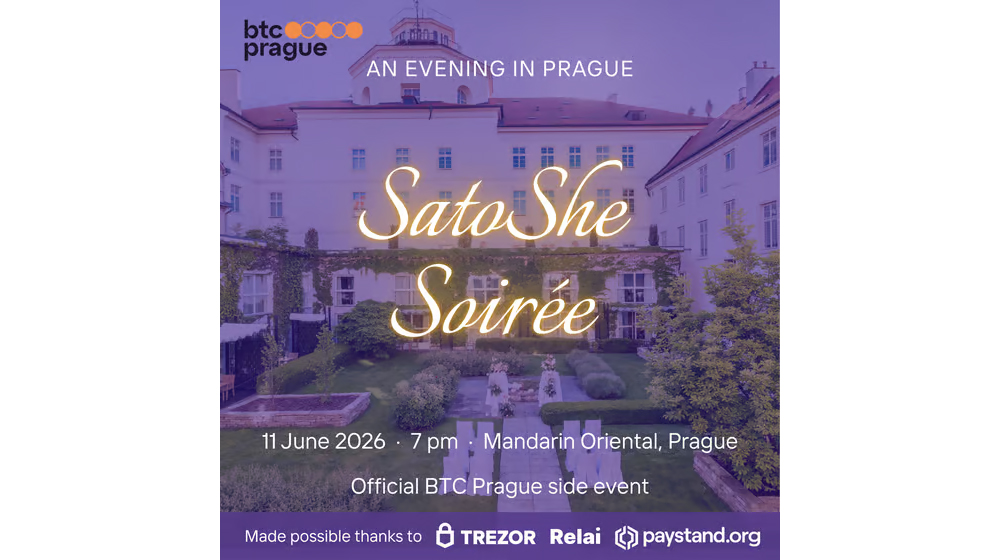 SatoShe Soirée @ BTC Prague 2026 1 SatoShe Soirée @ BTC Prague 2026